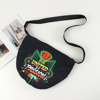 Taška na basketbal cez rameno - Oxford látka, Produktové číslo 11-Crossbody Basketball Bag, Potlač loga, Značka Chen Hao, Vhodné pre futbal, basketbal a volejbal.