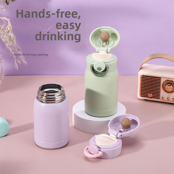 Izolovaný pohár zo 316 nerezovej ocele s uzamknutím teploty, popruh na nosenie, vákuová izolácia, uzáver s tlačidlom