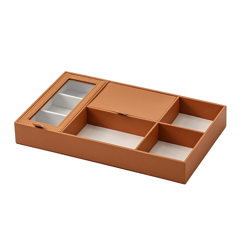 Šperkovnica so sekvenčnými zásuvkami (Model: Sequence tray jewelry box); Materiál: Cortical; Moderný minimalistický štýl; Tvrdá konštrukcia