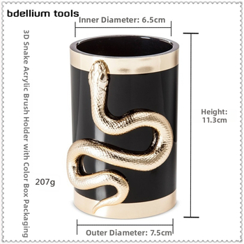 Hengrun 10-dielna súprava štetcov na make-up s ABS rukoväťou, celková dĺžka 20 cm, dĺžka štetín 5 cm, balenie v tvare valca