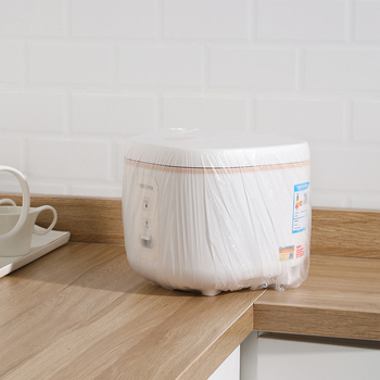 Meiliya jednorazový kryt proti prachu pre domáce spotrebiče — priehľadný PE, jednoduchý moderný dizajn, prachotesný pre hrniec na ryžu a mikrovlnnú rúru