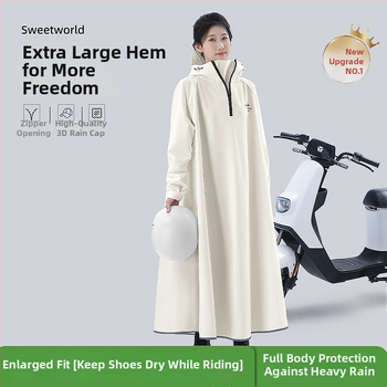 Пончо за дъжд за мотоциклети и електрически превозни средства, цялостен дизайн, Oxford плат, дебел, PU водоустойчив слой