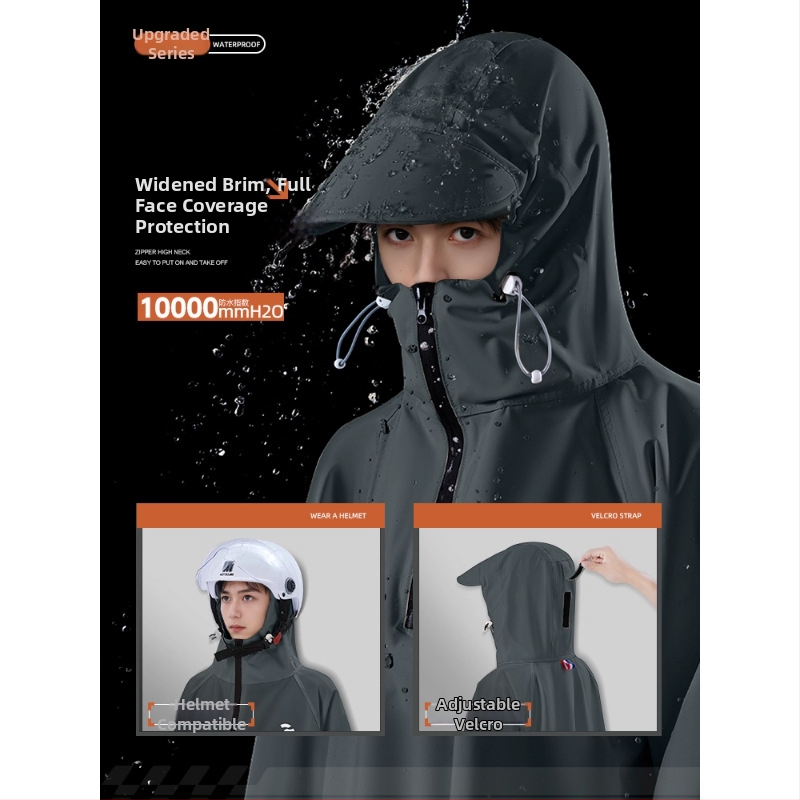 Пончо за дъжд за мотоциклети и електрически превозни средства, цялостен дизайн, Oxford плат, дебел, PU водоустойчив слой