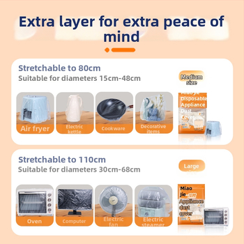 Miaojie Zhutnené Jednorázové Krytie proti prachu pre Domáce Spotrebiče, PE/Polyetylén, Viacúčelové, Vhodné pre Varenie Ryže a Mikrovlnnú rúru