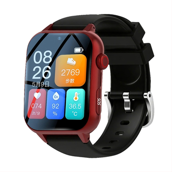Smartwatch pre seniorov s slotom na kartu, GPS sledovanie, AMOLED zakrivený displej, vodotesnosť 30 m