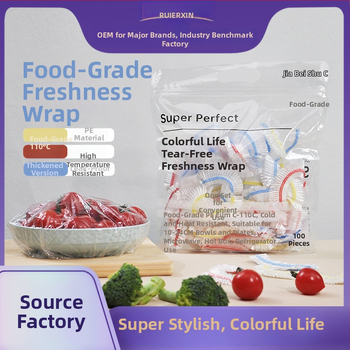 Jednorazový kryt fóliového obalu z plastu, hrubší, potravinárskej kvality, kryt na misu, viacúčelový, balenie 100 kusov