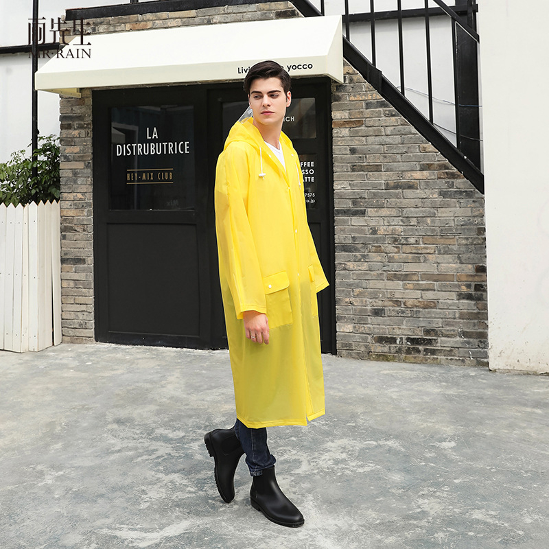 Дъждовен пончо за възрастни – EVA плат, водоустойчив слой EVA, плътен стил, дебелина на плата 0.18 мм