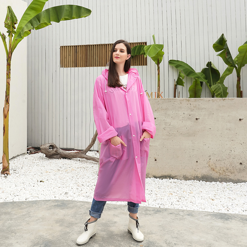 Дъждовен пончо за възрастни – EVA плат, водоустойчив слой EVA, плътен стил, дебелина на плата 0.18 мм