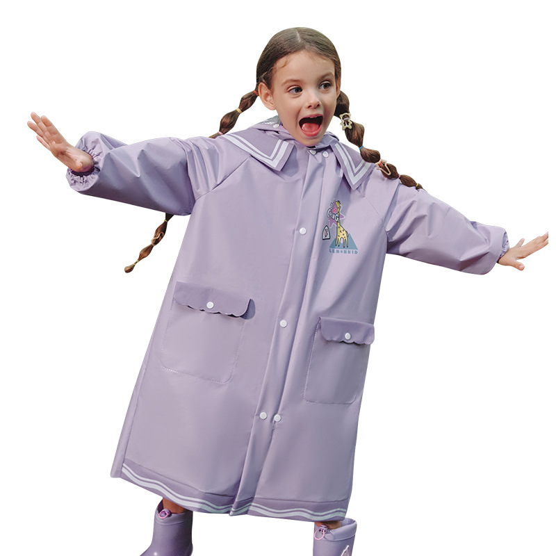 Detský EVA dážďový pončo na turistiku - nepremokavý, pre 1 osobu, možnosť potlače loga, prispôsobiteľný