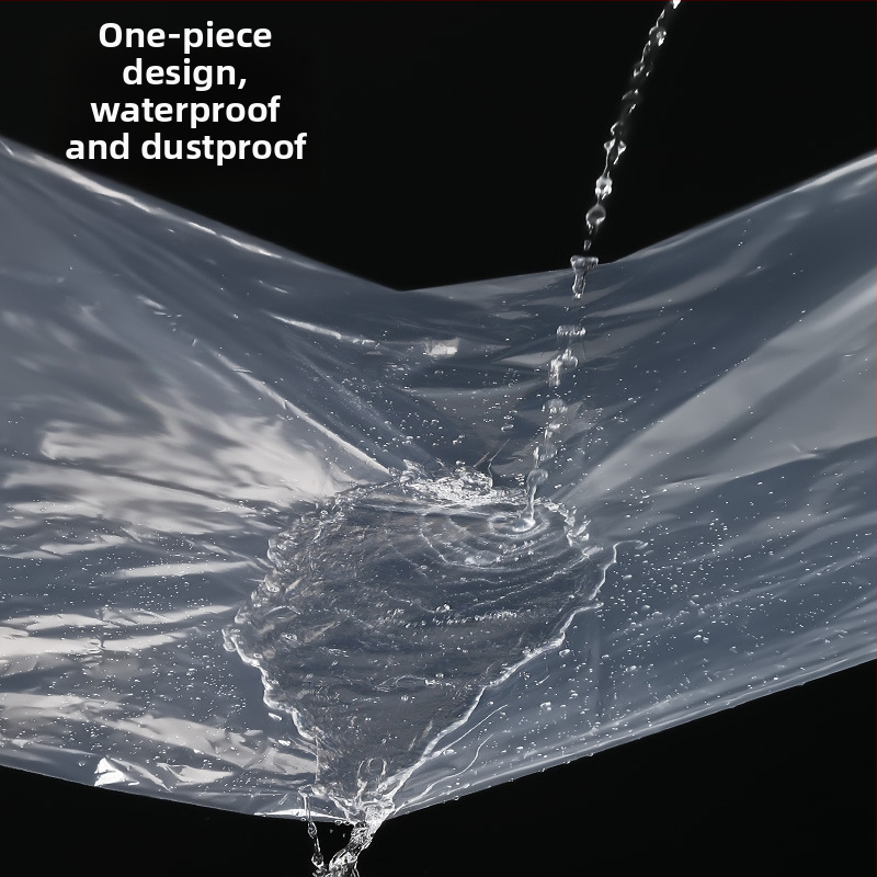 Priehľadný obal na oblečenie do šatníkovej skrine — plast, prachotesný a vlhkosť odolný, jednoduchý a moderný štýl, vhodný na cestovanie, spálňu a obývačku