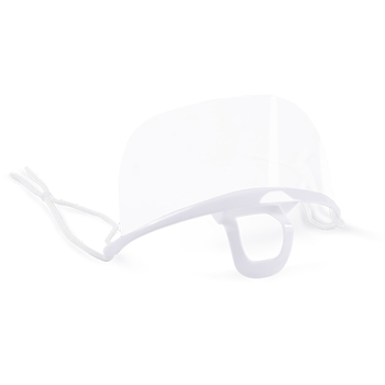 Jednorázová priehľadná maska pre kuchárov, plastový ústny štít pre catering a kuchyňu