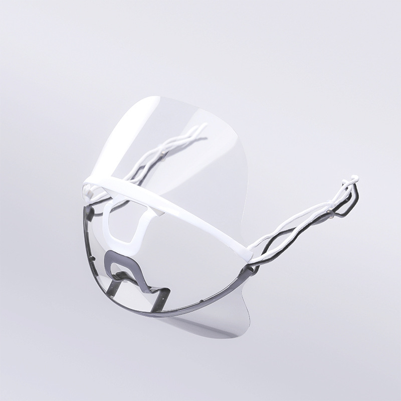 Jednorázová priehľadná maska pre kuchárov, plastový ústny štít pre catering a kuchyňu