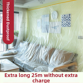 Jednorazová ochranná poťah na sedačku z PE plastovej fólie, moderný minimalistický štýl nábytku