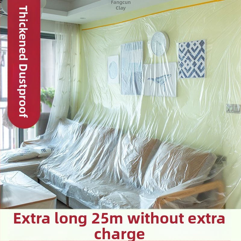 Jednorazová ochranná poťah na sedačku z PE plastovej fólie, moderný minimalistický štýl nábytku