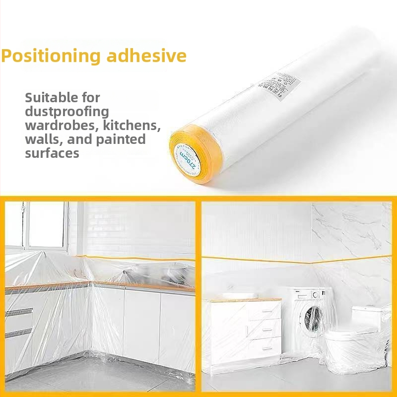 Jednorazová ochranná poťah na sedačku z PE plastovej fólie, moderný minimalistický štýl nábytku