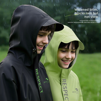 Jednodielne dažďové pončo pre dospelých, turistika, tkanina Chunya Textile, PU lepidlo vodotesný povlak