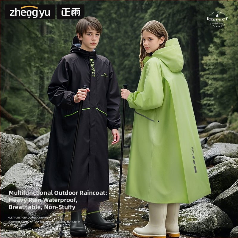 Jednodielne dažďové pončo pre dospelých, turistika, tkanina Chunya Textile, PU lepidlo vodotesný povlak