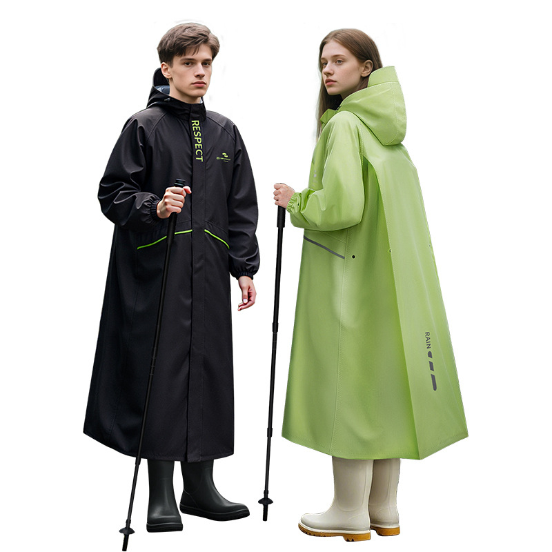 Jednodielne dažďové pončo pre dospelých, turistika, tkanina Chunya Textile, PU lepidlo vodotesný povlak