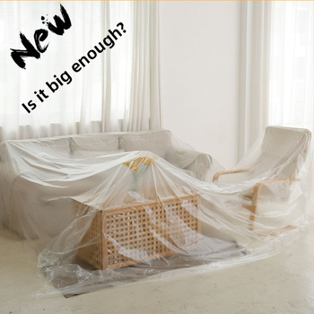 Prachuvzdorný ochranný film na nábytok a gauč - PE plast, rolka, proti prachu a proti farbám