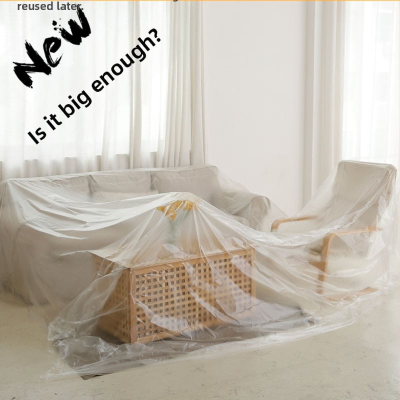 Rolovací prachotesný plastový maskovací film na nábytok a sedačky – PE polyetylén, prachuvzdorný a proti farbám, domáce použitie