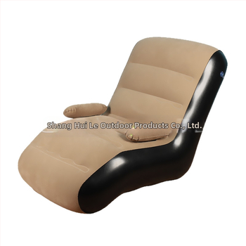 S tvarovaný nafukovací gauč pre jedného – PVC, 2.1 kg, prenosný zložený ležadlo s pumpou na vzduch