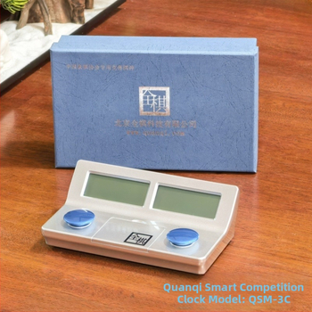 Elektronické šachové hodiny s inteligentným hlasom, pre šachy a Go hry (telo z PVC, pauza, protišmykové, 2-riadkový displej)