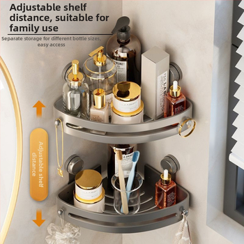 Posilnená trojuholníková rohová polica do kúpeľne s prísavkami, na stenu, z nehrdzavejúcej ocele, jednoduchý moderný štýl