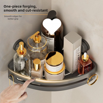 Posilnená trojuholníková rohová polica do kúpeľne s prísavkami, na stenu, z nehrdzavejúcej ocele, jednoduchý moderný štýl