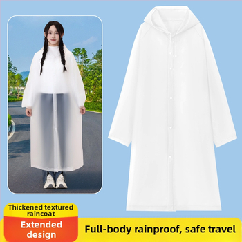 TPU pláštenka pre dospelých, dlhá, opakovane použiteľná, pre turistiku, hrúbka materiálu 0.18 mm