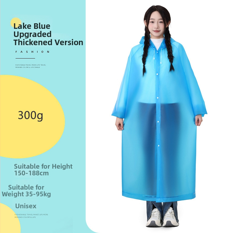 TPU pláštenka pre dospelých, dlhá, opakovane použiteľná, pre turistiku, hrúbka materiálu 0.18 mm