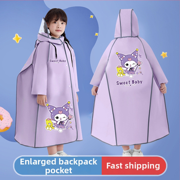 Detská EVA pláštenka do školy, kreslený štýl, úplné zakrytie tela, kompatibilné s batohom