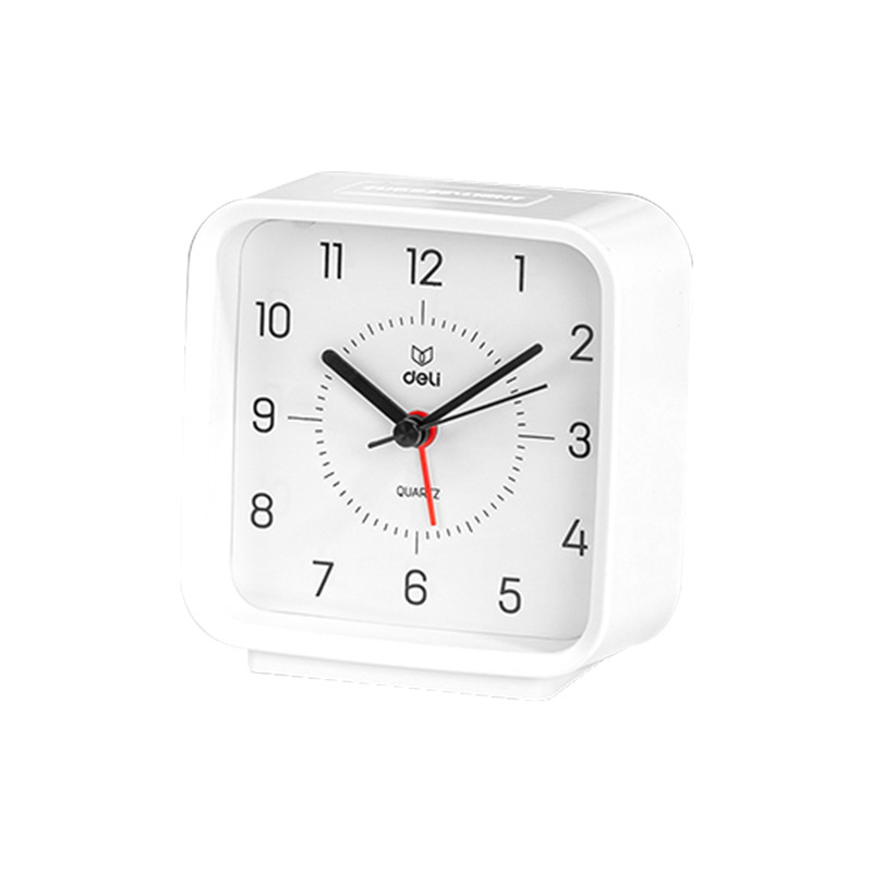 Deli 8851 budík s LCD displejom a analógovým ukazovateľom — 24-hodinový čas, napájaný batériou, Seagull pohon, 10 mm hrúbka