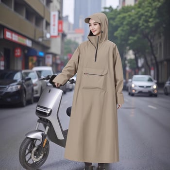 Celotelový dažďový ponč pre elektrický skúter, Oxford materiál, PVC povlak, hrubšia látka, pre dospelú osobu