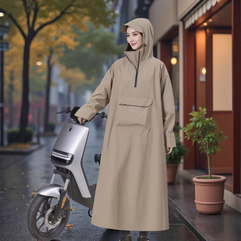 Celotelový dažďový ponč pre elektrický skúter, Oxford materiál, PVC povlak, hrubšia látka, pre dospelú osobu