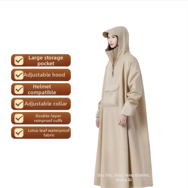 Celotelový dažďový ponč pre elektrický skúter, Oxford materiál, PVC povlak, hrubšia látka, pre dospelú osobu