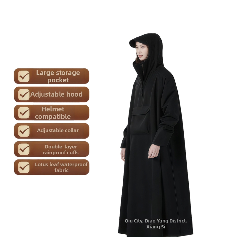 Celotelový dažďový ponč pre elektrický skúter, Oxford materiál, PVC povlak, hrubšia látka, pre dospelú osobu