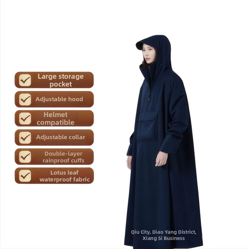 Celotelový dažďový ponč pre elektrický skúter, Oxford materiál, PVC povlak, hrubšia látka, pre dospelú osobu