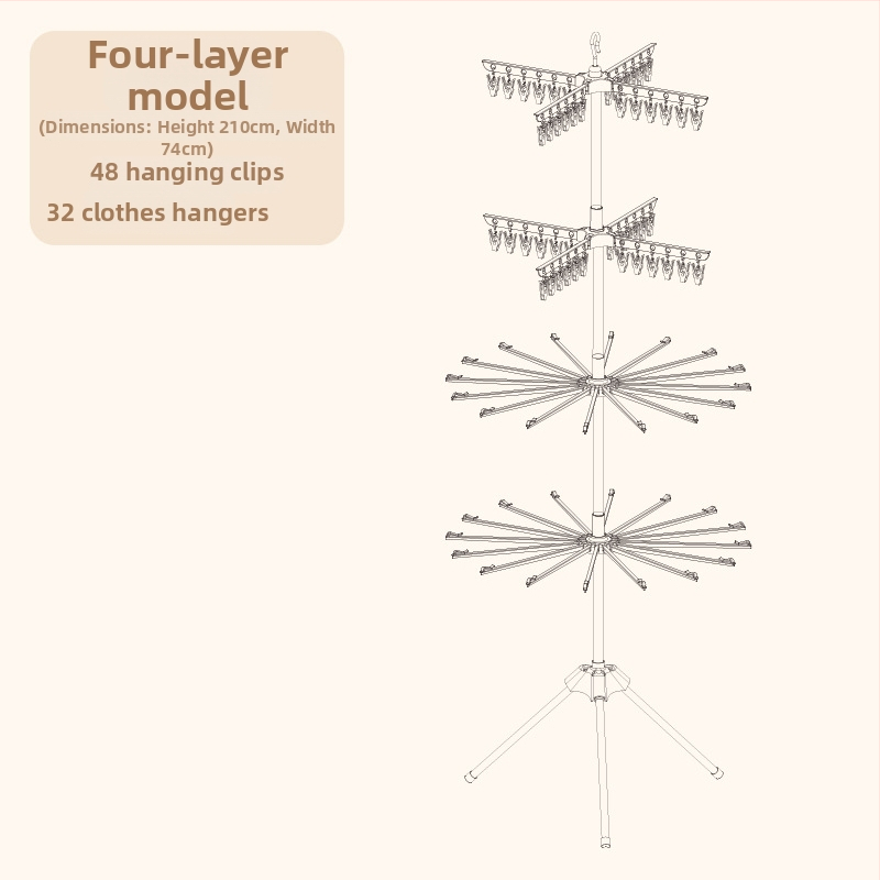 Stojan na sušenie detského oblečenia, mobilný, podlahový, kruhový s klip dizajnom, z plastu