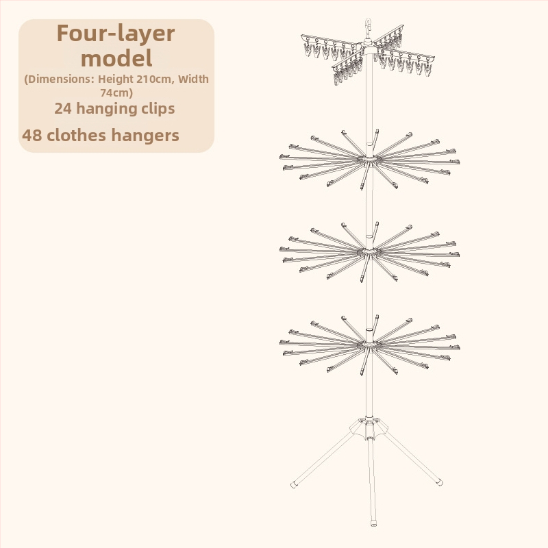 Stojan na sušenie detského oblečenia, mobilný, podlahový, kruhový s klip dizajnom, z plastu