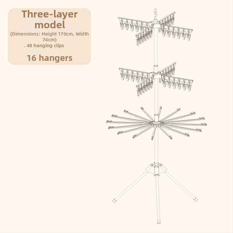 Stojan na sušenie detského oblečenia, mobilný, podlahový, kruhový s klip dizajnom, z plastu