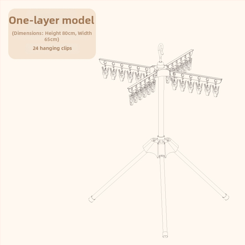 Stojan na sušenie detského oblečenia, mobilný, podlahový, kruhový s klip dizajnom, z plastu