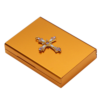 Kovový obal na cigarety s posuvným krytom, kapacita 20 cigariet, lesklý povrch, moderný minimalistický štýl, Futeng značka