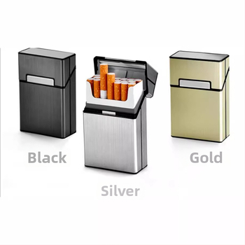 Kovová škatuľka na cigarety s logom – moderný minimalistický dizajn, potlačené logo, balenie 300 ks