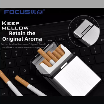 Kovová škatuľka na cigarety s logom – moderný minimalistický dizajn, potlačené logo, balenie 300 ks