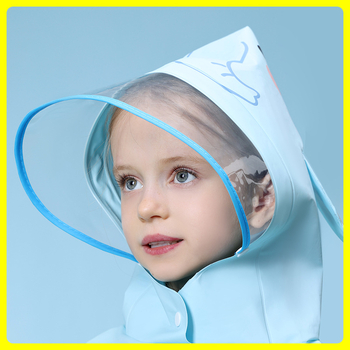 Detský EVA nepremokavý plášť-pončo v štýle plášte, s priestorom na batoh