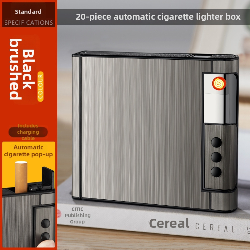 Hliníková USB dobíjateľná zapaľovač s integrovaným puzdrom, opakovane použiteľný, možnosť tlače loga, štýl svetlý luxus – Water Ice, balenie 100 kusov