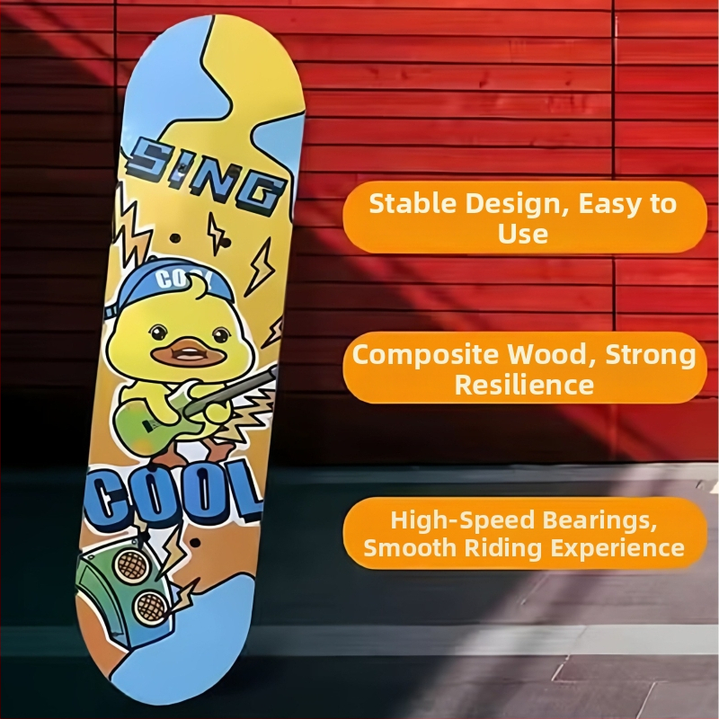 Skateboard – medinė lenta, dvigubas kick, TY008, Zhejiang, vaikams