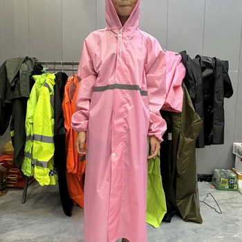 Dažďový kabát na motorku a bicykel – prenosný, predĺžený dlhý model, PVC tkanina s PU vodotesnou vrstvou, pre 1 dospelého