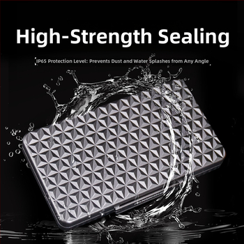 Humidor na cigary z leteckého hliníka, sada 5 dielov, ultra tenký 3 cm, vodeodolný, prenosný