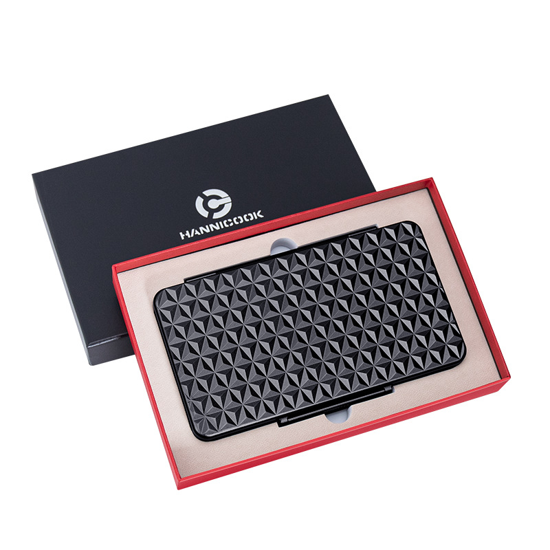 Humidor na cigary z leteckého hliníka, sada 5 dielov, ultra tenký 3 cm, vodeodolný, prenosný